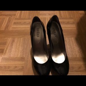 Black patent leather shoes